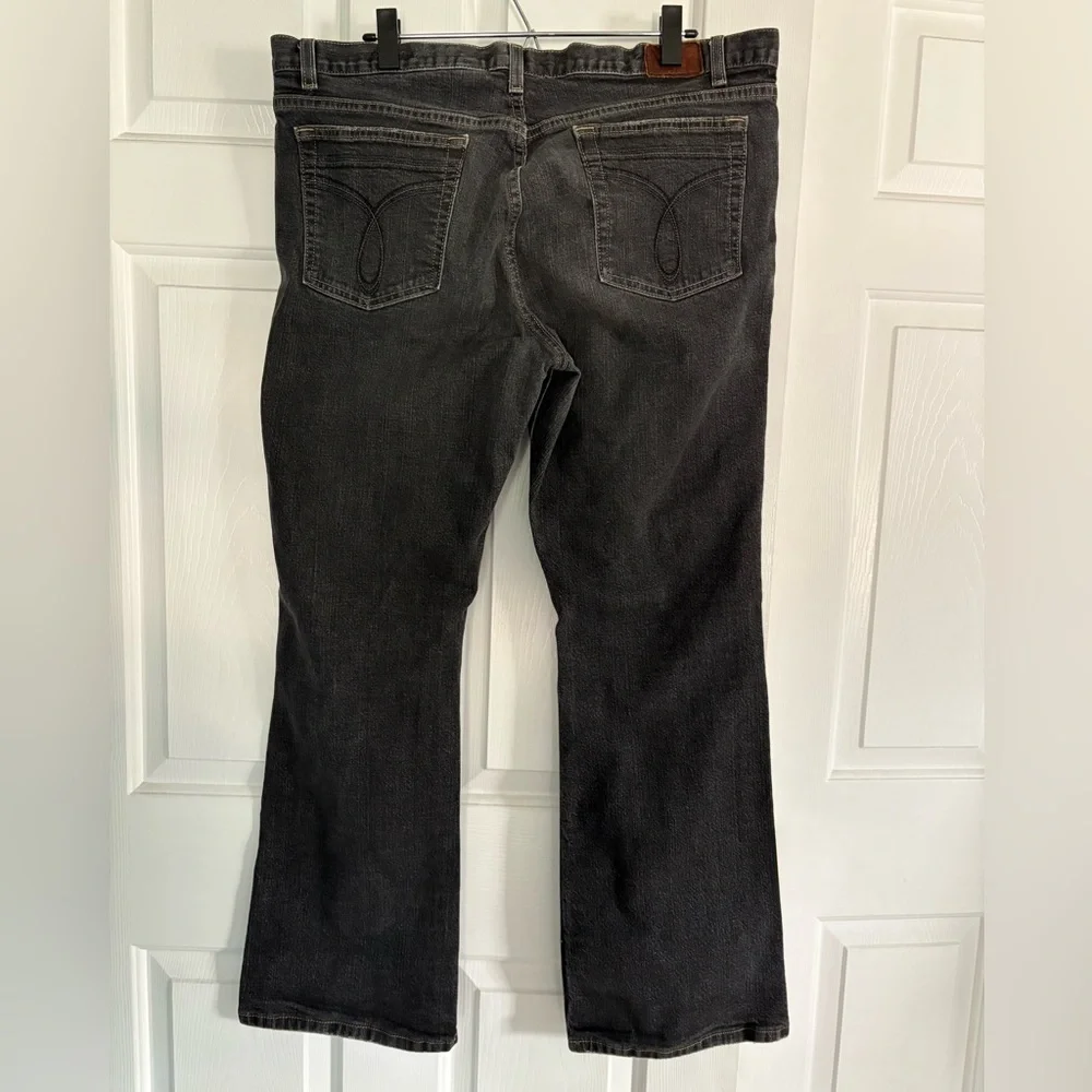 Retro GAP Women's Black Flare Jeans Size 16 - Picture 2 of 6